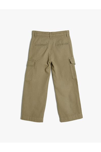 Koton Cargohose aus Baumwolle mit Bindegürtel