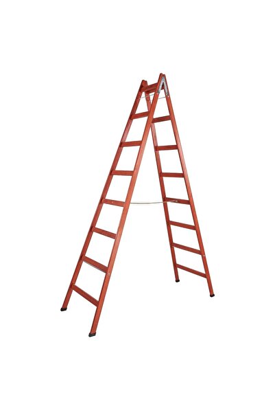 Step 8 Basamaklı Çift Çıkışlı Ahşap Merdiven (yükseklik 2.60 Mt)