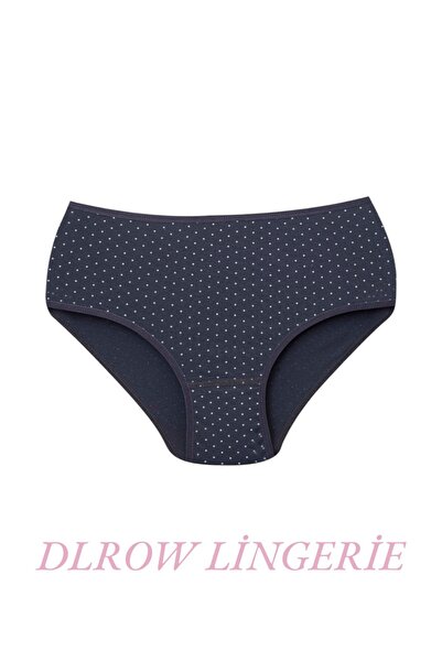 DLROW Kadın 7'li Puantiyeli Yüksek Bel Külot