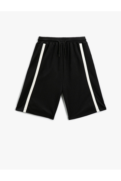 Koton Şort Beli Lastikli Renk Bloklu