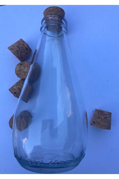 TEKNOSER Cork Bottle Stopper 12 Pieces, Cork Bottle Cap, Bottle Stopper
