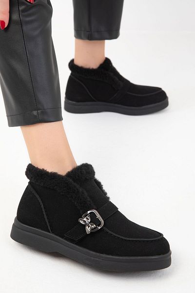 SOHO Černé semišové dámské boty - 19926 Model Bootie