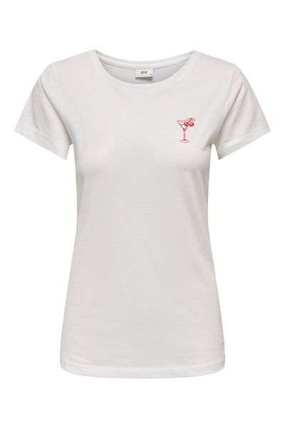 JDY Jdyparis S/S Based Printer Top - Jrs Exp 15193227   Cloud Dancer