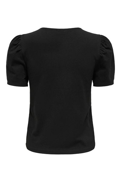 JDY Jdyava O-Neck Puff Top - Jrs Atk 15321066   Black S/S