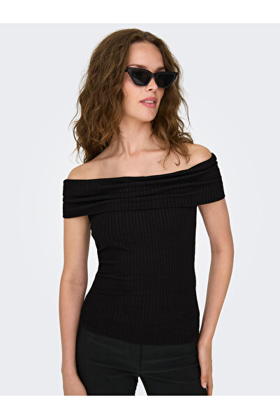 JDY Jdyfransiska Black Off-Shoulder Top - Jrs Exp 15344028   S/S