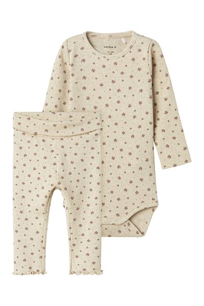 name ıt Nbfnoella Ls Slim Body/Legging Set 13242117   Peyote Melange