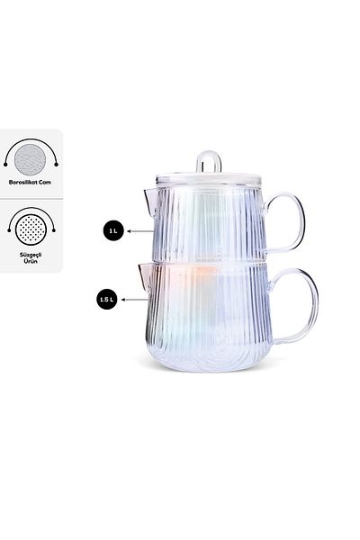 Karaca Aqualine Borosilicate Midi Teapot - Lüster