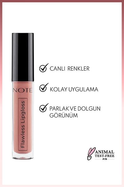 NOTE Flawless Lipgloss Moisturizing Lip Gloss - 02 Delicate Pink - Pink