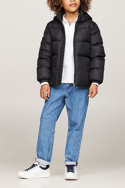 Tommy Hilfiger Černý chlapecký kabát Kb0Kb08341