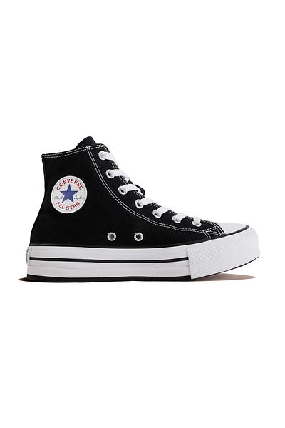 converse Chuck Taylor All Star Eva Lift - Pantofi negri cu platformă pentru femei 272855 c