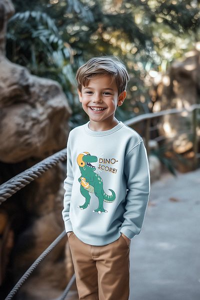 TRENDYOLKIDS Bavlněné modré tričko - Tkdaw25Ts00009