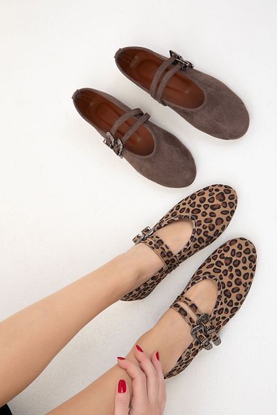 SOHO Ballerinas für Damen mit Leopardenmuster – 19935