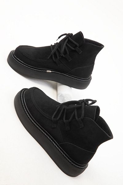 SOHO Černé semišové dámské boty - 19927 Model Bootie