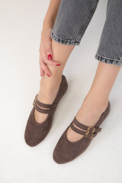 SOHO 19936 Model Brown Suede Women's Ballerinas