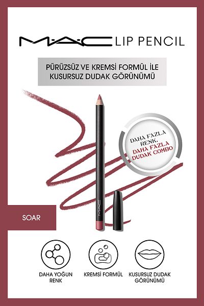 M.A.C Creamy Lasting Lip Liner - Lip Pencil - Soar 1.45 g