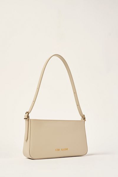 Ted Baker Geantă de umăr din piele simplă bej 240408