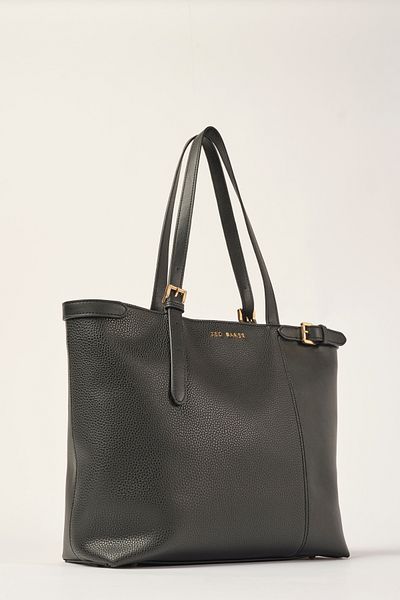 Ted Baker Große Einkaufstasche aus schwarzem Floater-Leder mit Innenetui 24FW904