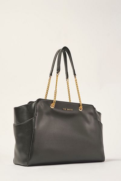 Ted Baker Detailní taška přes rameno Black Plain Skin Chain 9046