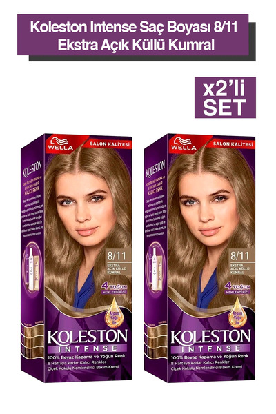 Wella Koleston Intense Saç Boyası 8/11 Ekstra Açık Küllü Kumral - Salon Kalitesi 2x