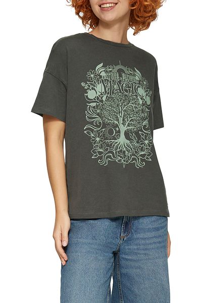 QS by s.Oliver Bequemer Schnitt – Soft-Jersey mit Frontprint-Muster