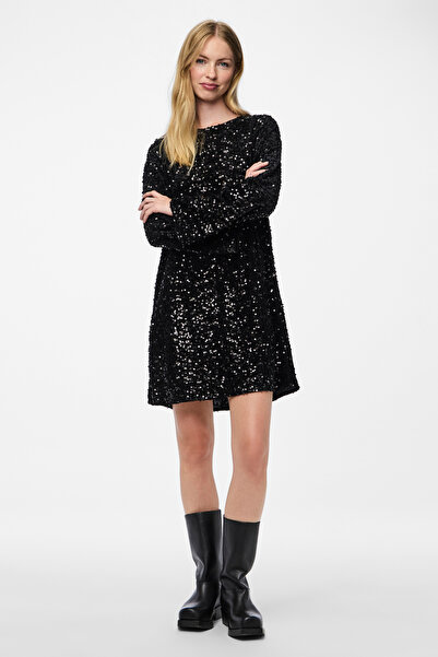 PIECES Φόρεμα με φιόγκο PCKAM LS - JRS BC Deep Back