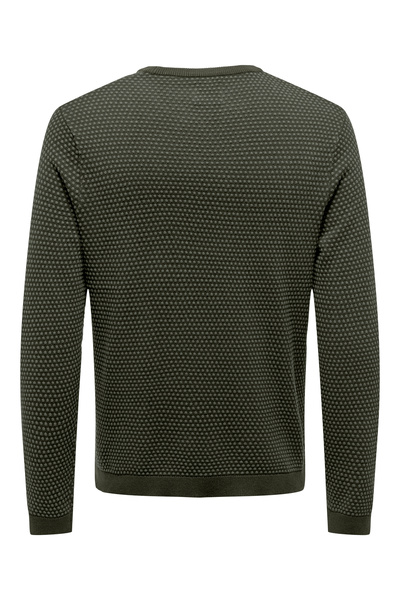 Only & Sons Onstapa Reg 12 Struc Ls Crew Knit Noos 22027602 Rosin