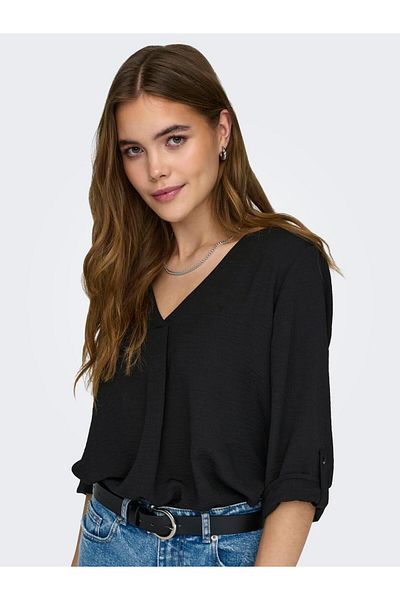 JDY Jdydivya Wvn Noos 15226911   - Black 3/4 Sleeve Shirt