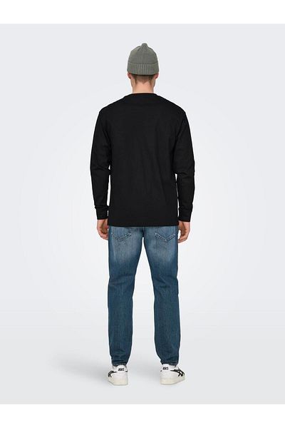 Only & Sons Onsfred Life Ls Tee - Noos 22029674   Black