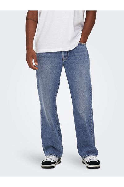 Only & Sons Onsfade Loose Mb 6781 Tai Dnm Noos 22026781 Mittelblauer Denim