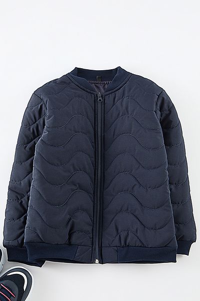 TRENDYOLKIDS Navy Blue Boy's Bomber Coat TKDAW25MO00010