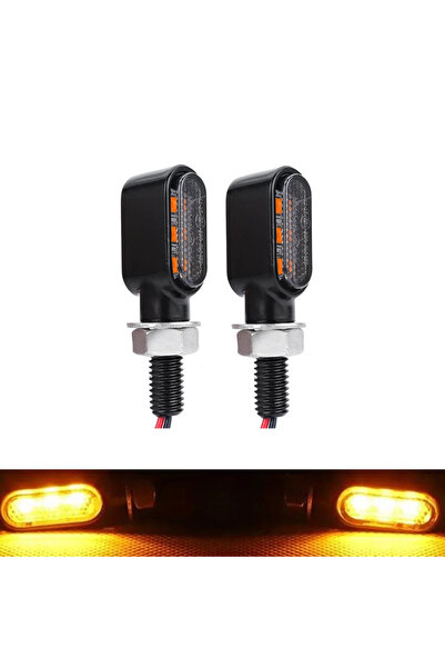 Choice قطعتان من مصابيح الإشارة الصغيرة للدراجات النارية، 3 مصابيح LED سوداء،...