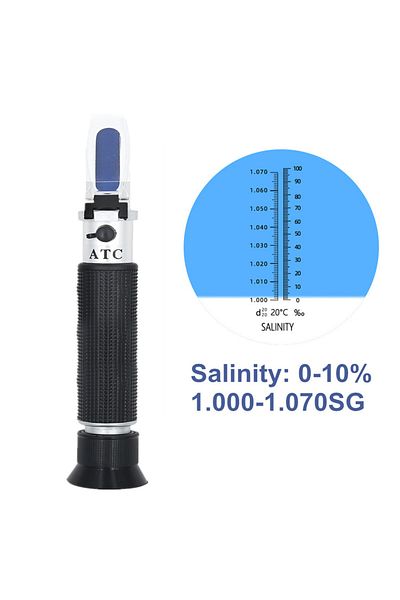 JUANJUAN without box Refractometer Sea Salinity Meter Salt Water Concentration 1.000-1.070SG Aquarium Handhel