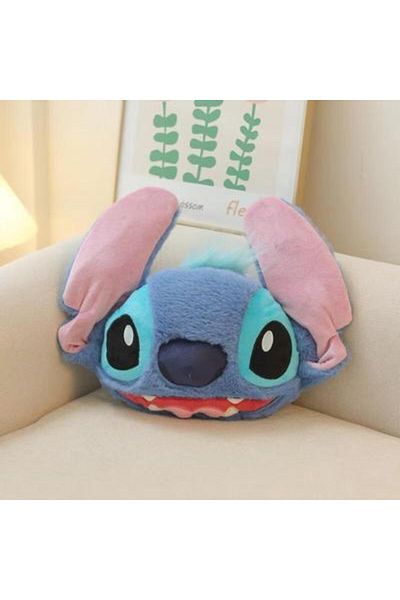 Choice B Stitch Car Headrest Neck Pillow Cute Cartoon Animal Soft Stuffed Doll Throw Pillow Car Auto Inter.