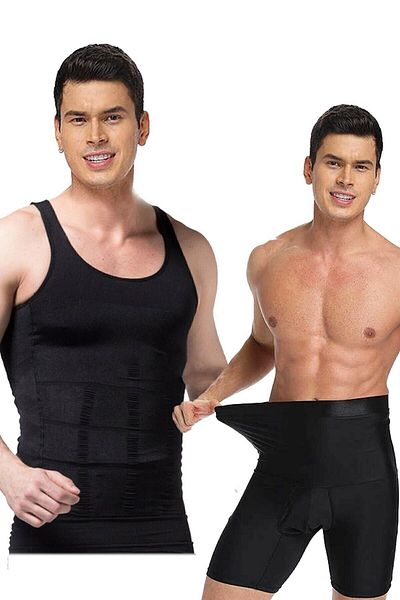 Form Angel Set of 2 Men's Corset, Undershirt and Boxer Corset | Men's Slimming Corset Set