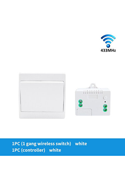 Choice1 white 1gang 1-1 Self-Power Generation Wireless Switch IP44 Waterproof...