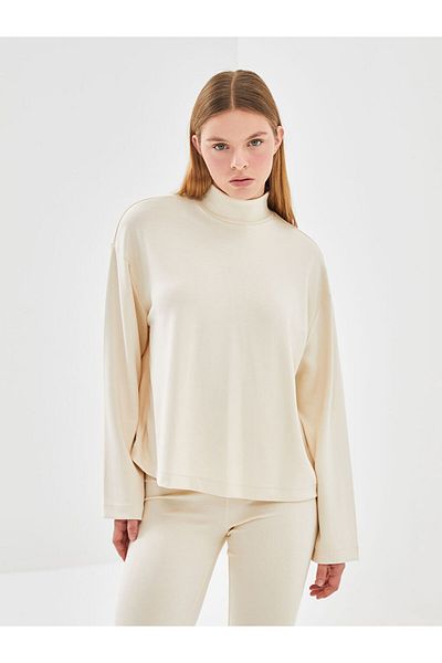 LC Waikiki Women's High Collar Oversize Sweatshirt