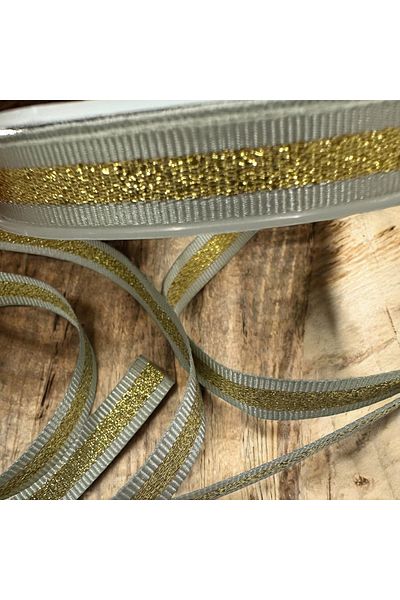 BukiroAtelier Groggrain Shiny Lurex Κορδέλα - 2 μέτρα, 1 cm Lurex Συσκευασία