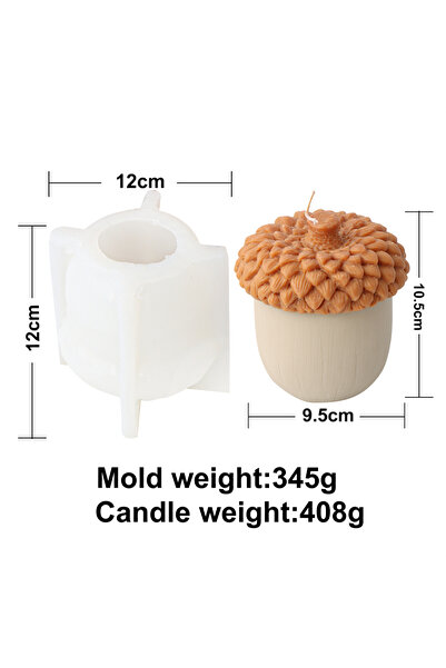 Choice5 Pine Cone Mold 1 Large Pine Cone Candle Silicone Mold 3D Pine Cones A...