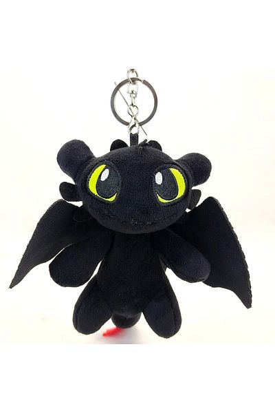 Choice Black Cute Cartoon Instagram Black And White Flying Dragon Series Metal Plush Keychain Bag Pendant A