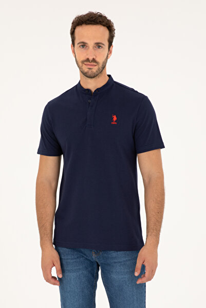 U.S. Polo Assn. Erkek Regular Fit Hakim Yaka Lacivert Tişört 50282858-VR033