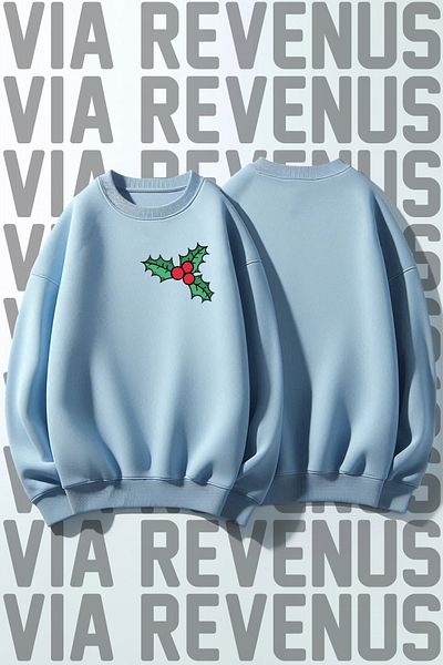 Vordevia Hanorac cadou de Anul Nou unisex cu 3 fire înălțat cu imprimeu cu flori de Coca Cola