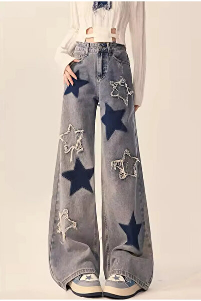 eyonnwear Y2K RECYCLED BAGGY POCKET STAR JEAN PANTOLON