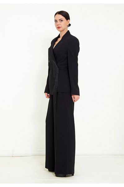 Favori Modatalika Women's Trousers Long Sleeve Jacket Tassel Detailed Stylish Double Set