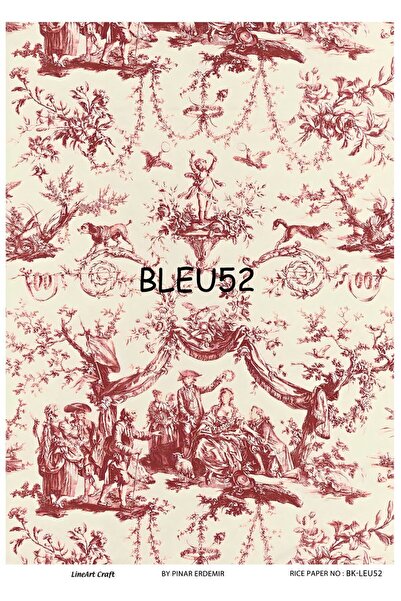 LİNEART Lineart Pirinç Dekopaj Kağıdı No:BLUE52- 29x42cm