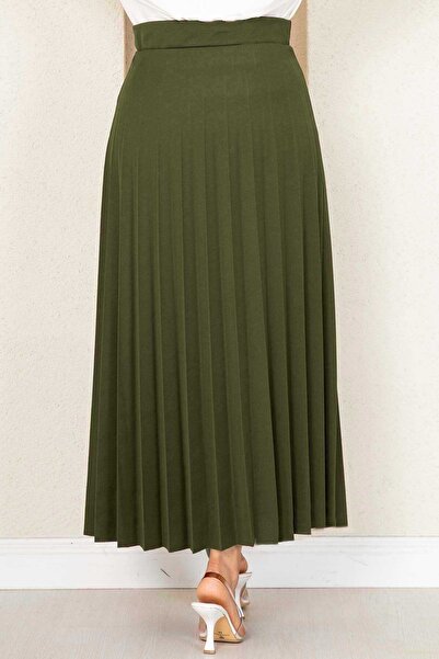 EBRUTESETTÜR Pleated Hijab Skirt with Elastic Waist