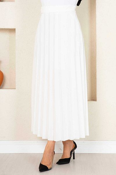EBRUTESETTÜR Pleated Hijab Skirt with Elastic Waist