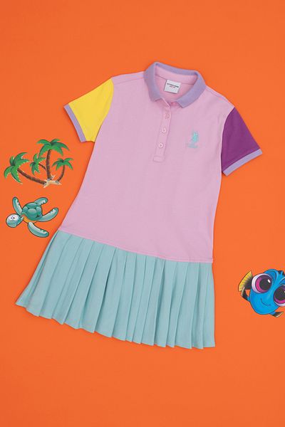 U.S. Polo Assn. Κοριτσίστικο ροζ πόλο πλεκτό φόρεμα 50283337 -vr041