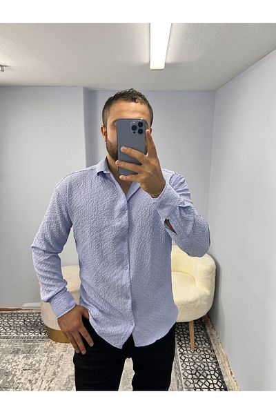bafatex Cămașă oversize din bumbac Seersucker