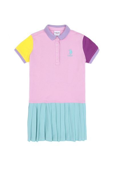 U.S. Polo Assn. Κοριτσίστικο ροζ πόλο πλεκτό φόρεμα 50283337 -vr041