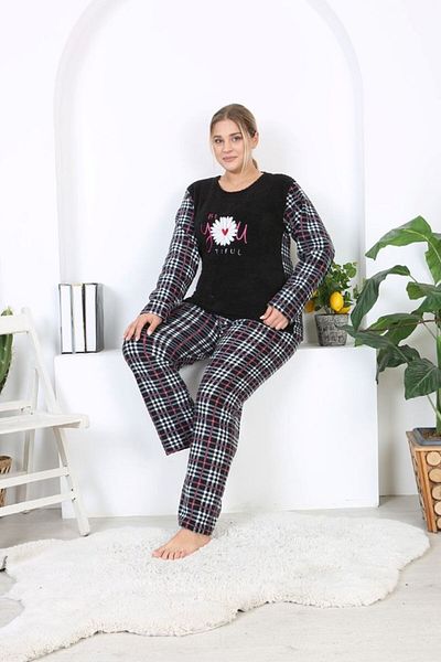 Pyjama Familya Women's Plus Size Fleece Pajama Set